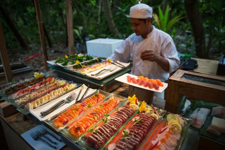 The Journey Japanese sushi restaurant at Soneva Fushi, overwater dining Maldives