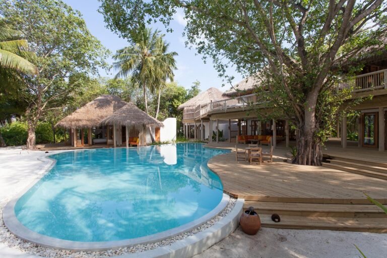 Villa 14 three-bedroom beachfront villa at Soneva Fushi Maldives