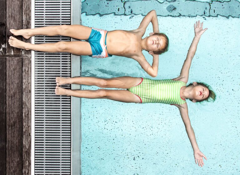 The children's water world with slides