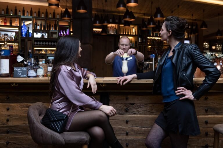 The hotel bar