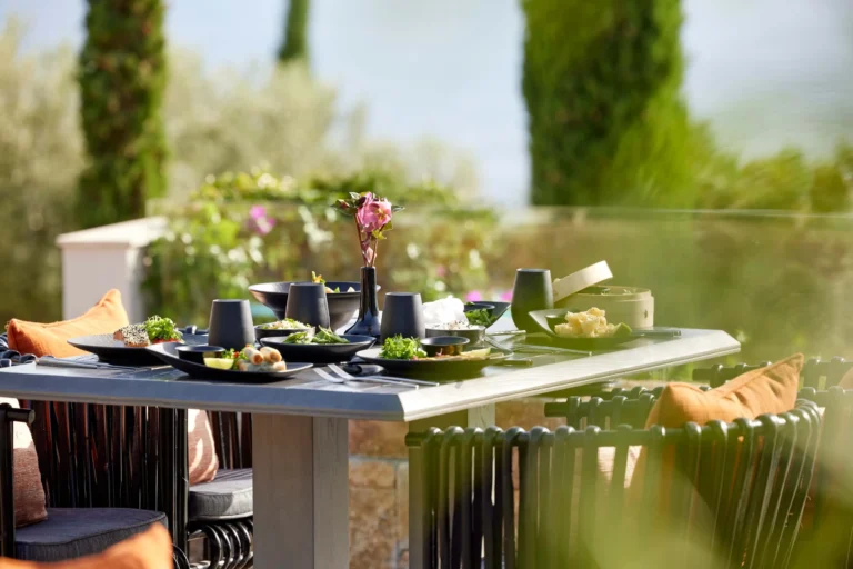 Fine-dining dish at Ikos Dassia