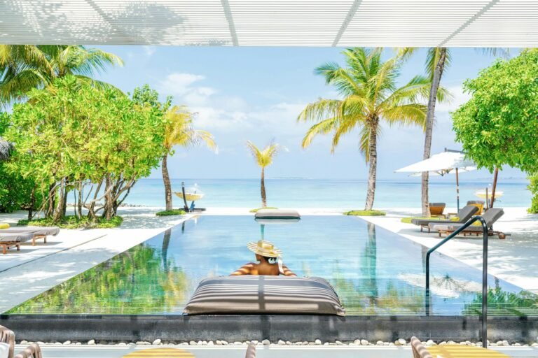 Interior living space of a beachfront Island Villa at Cheval Blanc Randheli