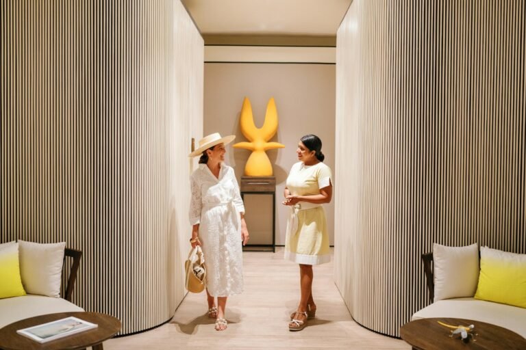 Arrival lounge with the resort's golf-buggy at Cheval Blanc Randheli