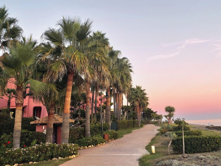 Golden Mile coastline at sunset, Costa del Sol