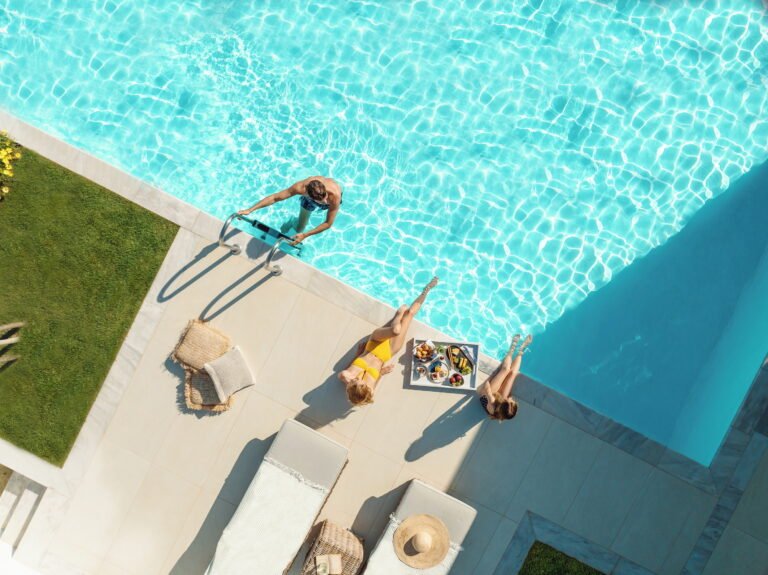 Private pool at an Ikos Dassia suite