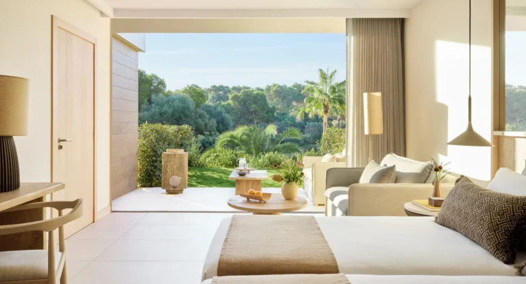 Family Room Private Garden with outdoor space suitable for parents travelling with children