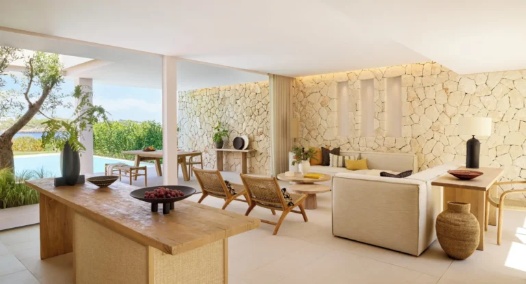 Deluxe Two Bedroom Residence interior designed for families at Ikos Porto Petro