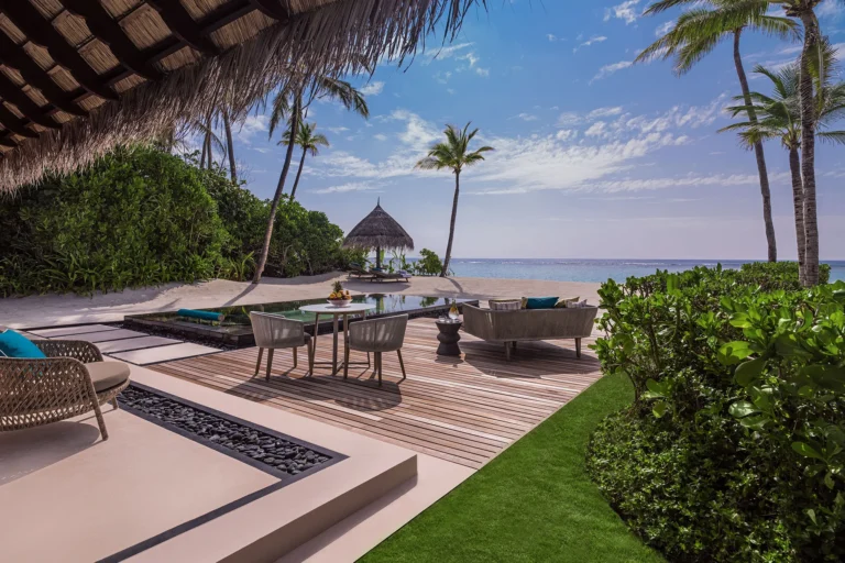 Grand Sunset Residence villa exterior at One&Only Reethi Rah, Maldives