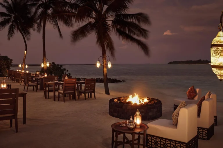 Fanditha beachfront Levantine restaurant at One&Only Reethi Rah, fourth angle of the dining terrace