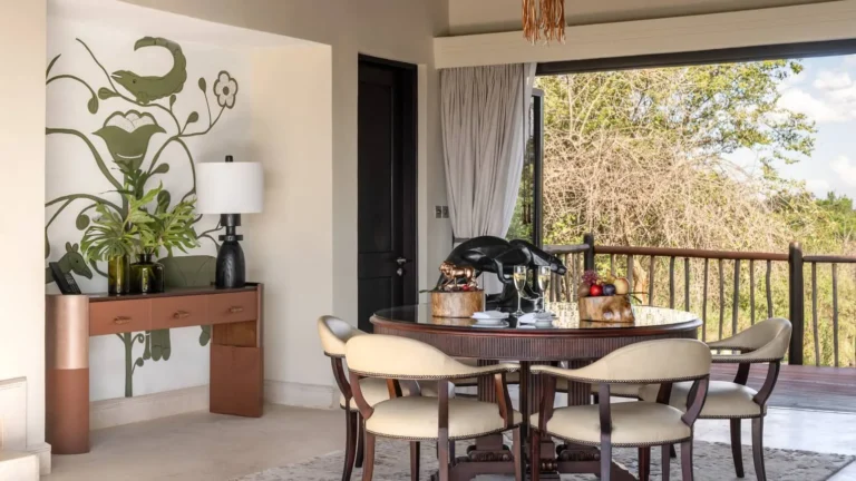 Nuru restaurant dining room at Four Seasons Safari Lodge Serengeti