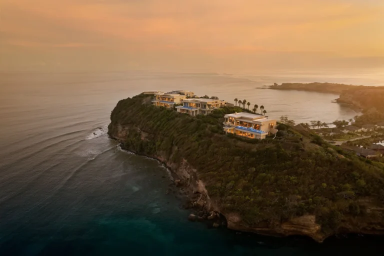 Four-Bedroom Cliff Retreat villa at sunset, Six Senses La Sagesse, Grenada