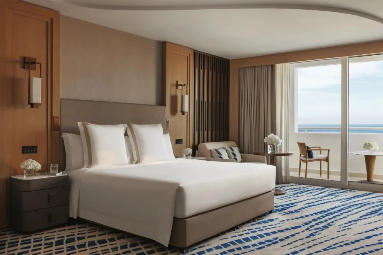 Jumeirah Beach Hotel Dubai suite lounge with luxury furnishings
