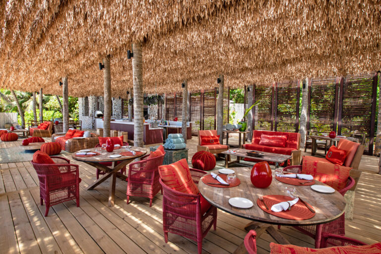 North Island, Seychelles — Dining and Cuisine West Beach Bar interior