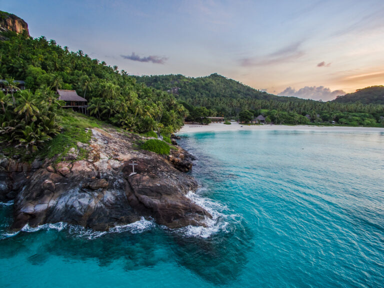 North Island, Seychelles — View of Spa Hill and Piazza