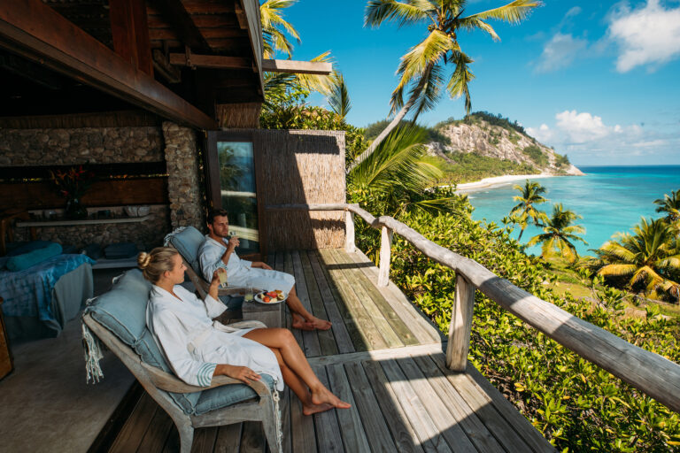 North Island, Seychelles — Activities couple in spa