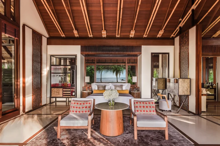 Beach Villa with Pool King at One&Only Reethi Rah with private plunge pool and tropical garden