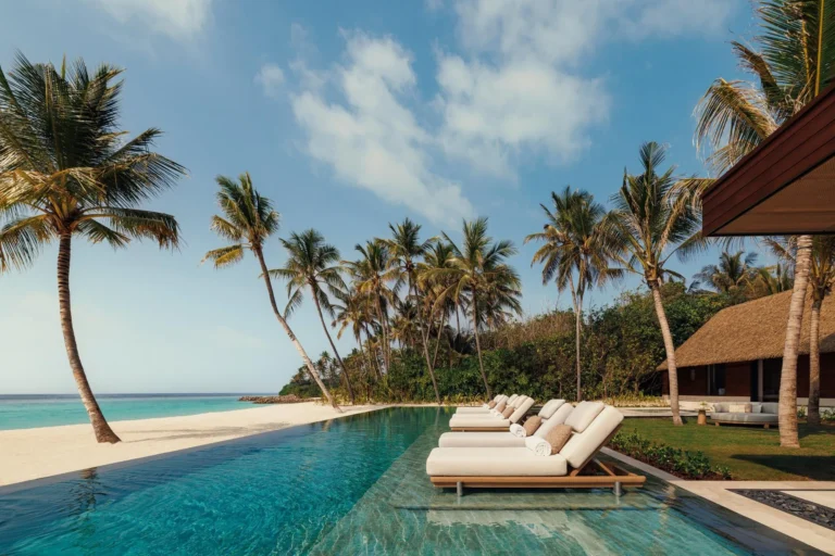 Grand Sunset Residence private pool at One&Only Reethi Rah overlooking the Indian Ocean