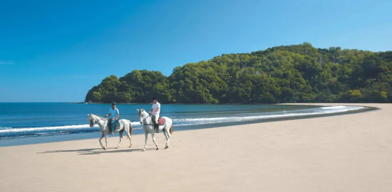 Horse riding on the beach at Shangri-La Rasa Ria, Kota Kinabalu