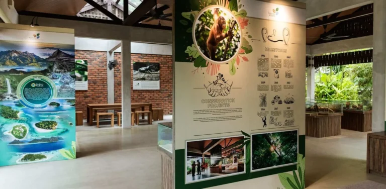 Discovery Centre building at Shangri-La Rasa Ria nestled in tropical nature reserve