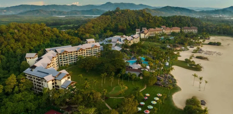Sabah natural landscape near Shangri-La Rasa Ria with tropical rainforest and coastline