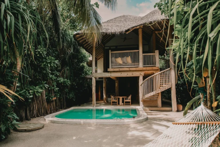 Crusoe Suite overwater villa with private pool at Soneva Fushi Maldives