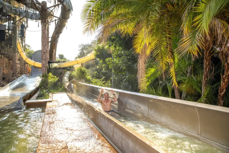 Ovango and Noble's Descent water slides at Valley of Waves, Sun City