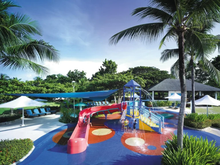 A view along Shangri-La Mactan, Cebu's Main Wing pool