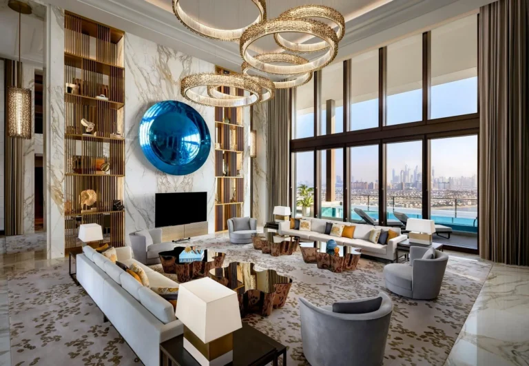 Royal Mansion majlis reception lounge second view at Atlantis The Royal Dubai