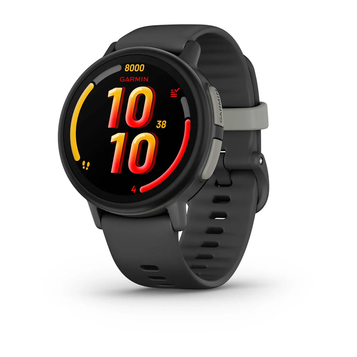 Garmin Bounce 2 in slate grey, front studio view