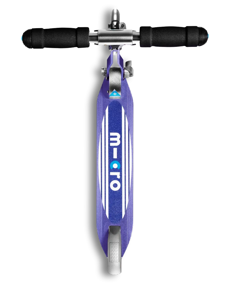 Top-down overhead view of Micro Sprite LED Blue Stripe deck