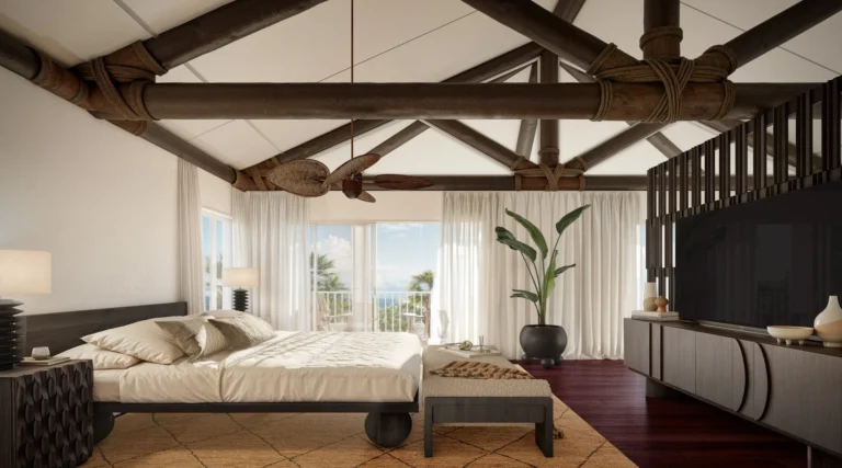 Master bedroom of Villa 3 at Nanuku Resort Fiji