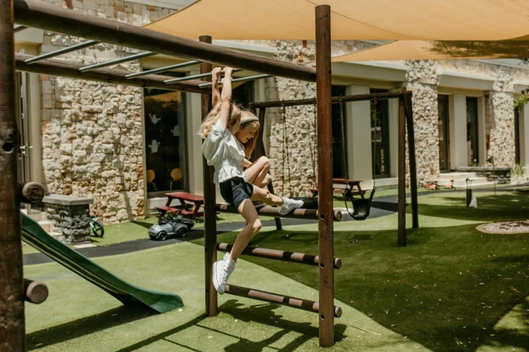 Children playing outdoors at KidsOnly