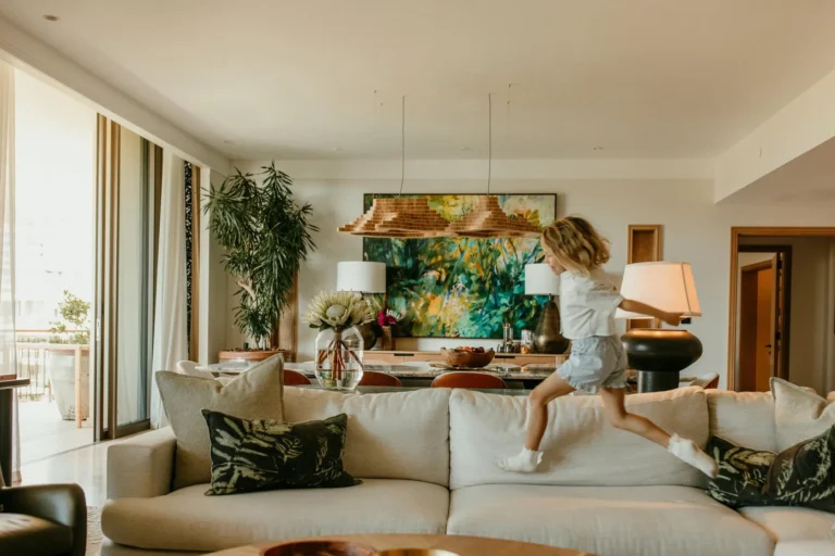 Child enjoying space in a family suite
