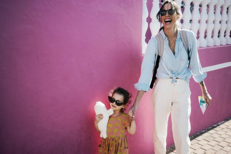 Parent and child exploring Bo-Kaap