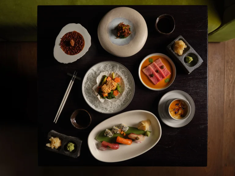 Iki Roe restaurant omakase full set presentation at Shebara Resort