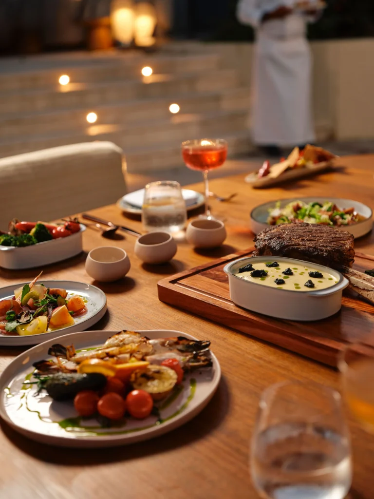 Mediterranean BBQ specialty dining experience served alfresco at Shebara Resort