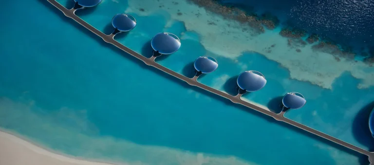 One-bedroom overwater villa at Shebara Resort with private deck and Red Sea view