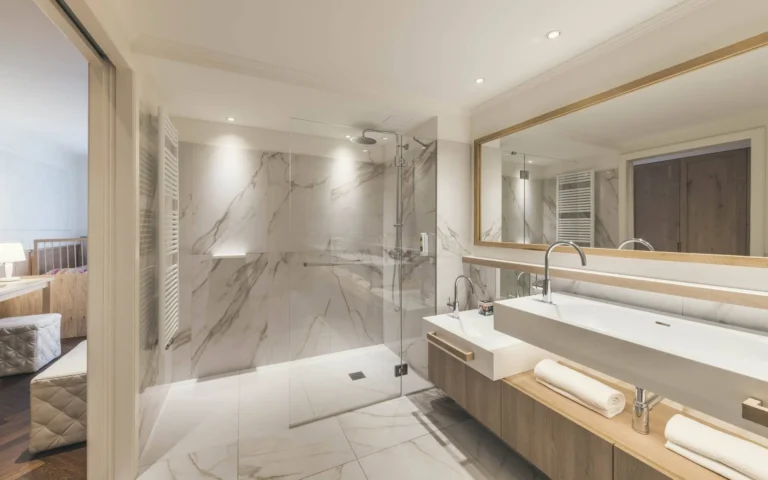 Suite interior at Cavallino Bianco Family Spa Grand Hotel