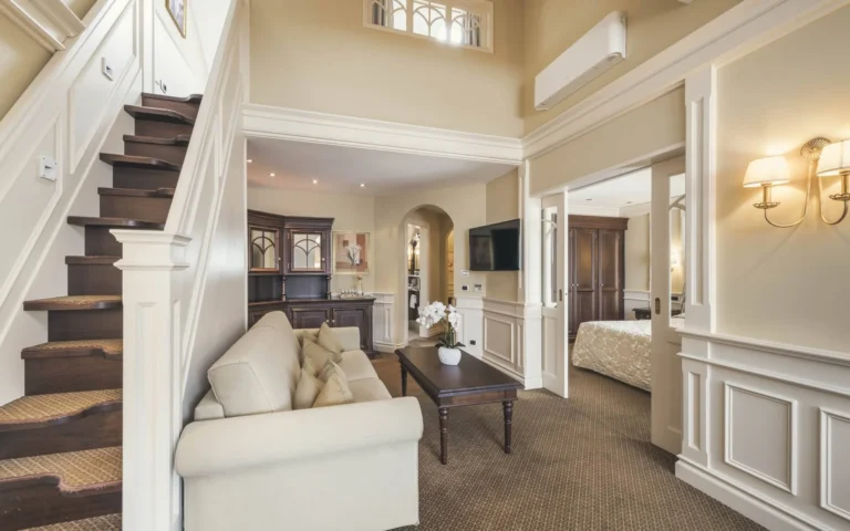 Suite interior at Cavallino Bianco Family Spa Grand Hotel
