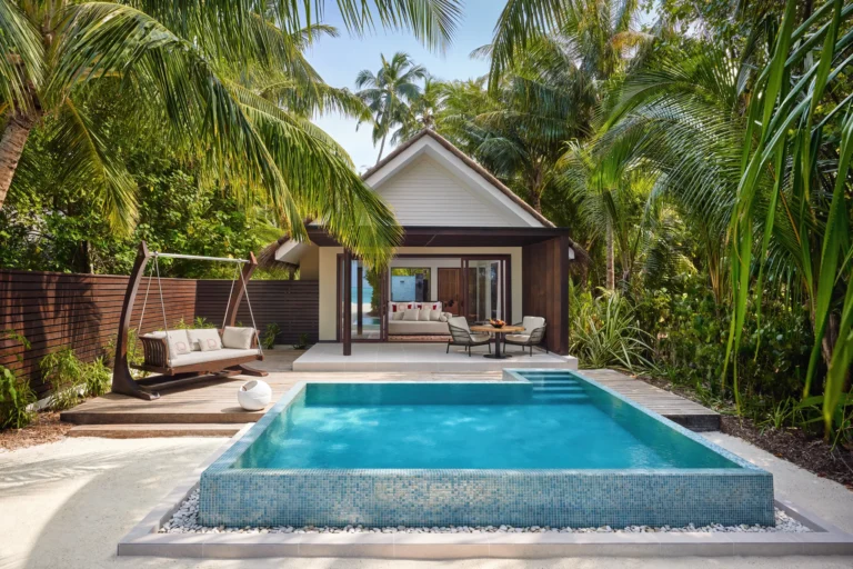 Daytime exterior view of a One Bedroom Ocean Pool Pavilion