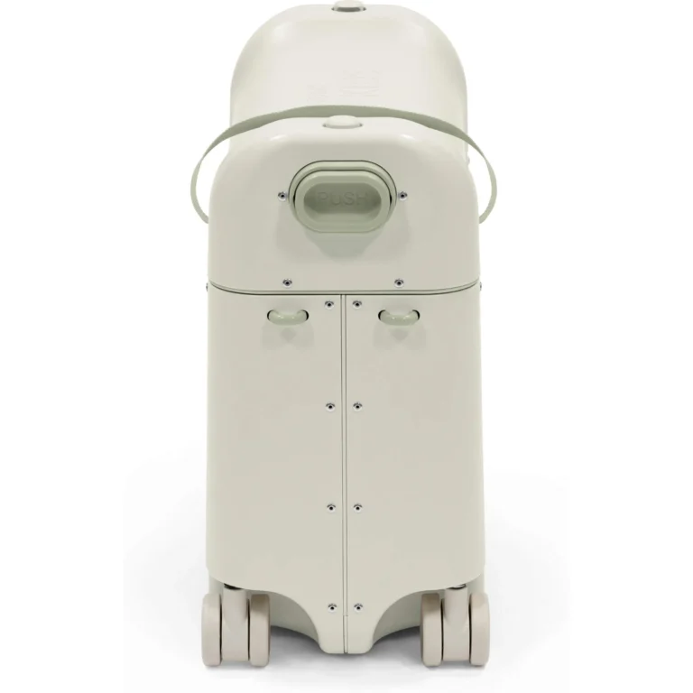 Family with Stokke JetKids BedBox at departure gate