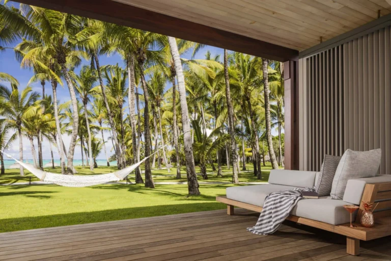 Hammock on Ocean Suite private terrace at One&Only Le Saint Géran with Indian Ocean view, Mauritius