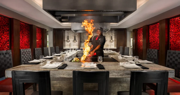 Kimonos, the resort's Japanese teppanyaki restaurant