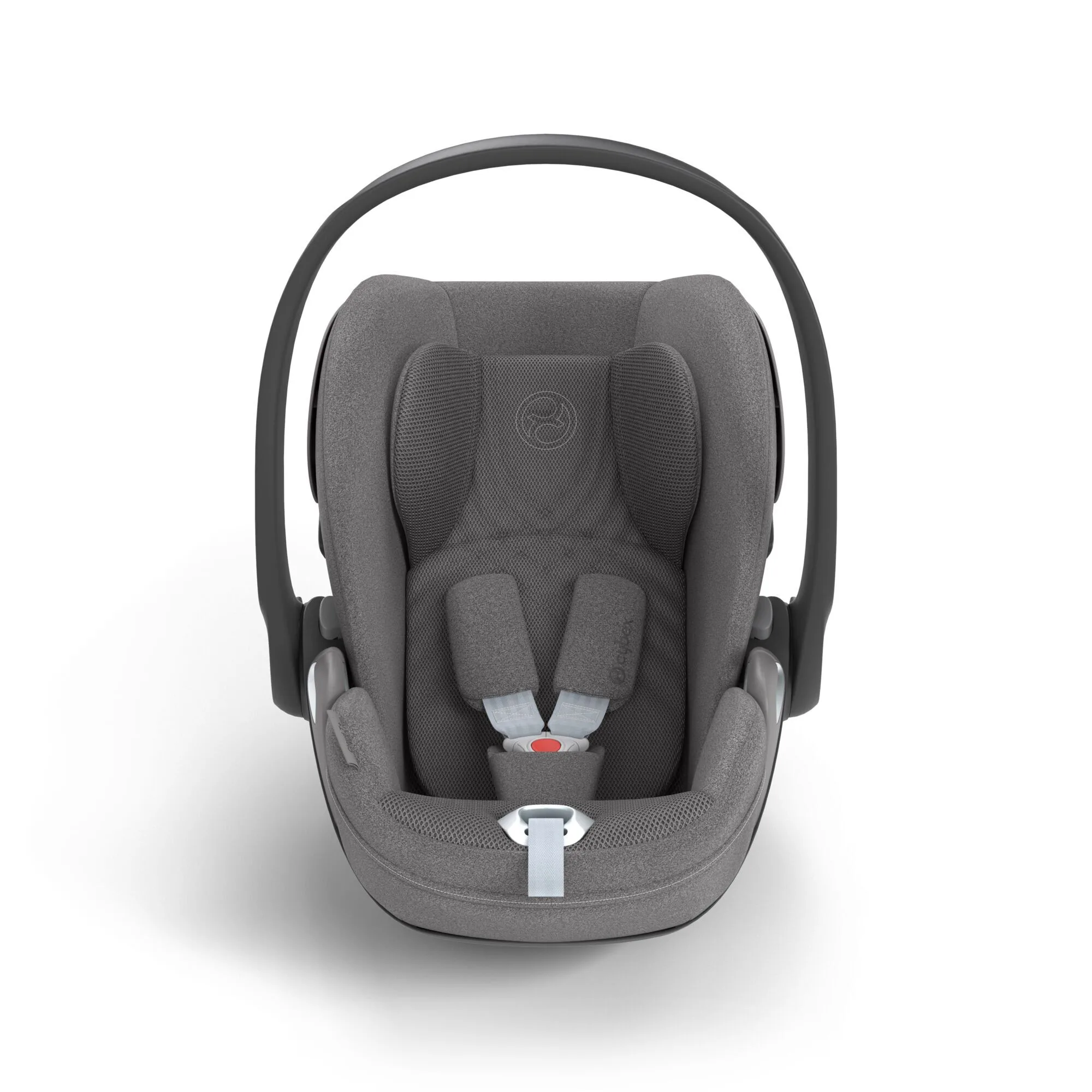 Cybex Cloud T i-Size infant car seat, front view, in mirage grey