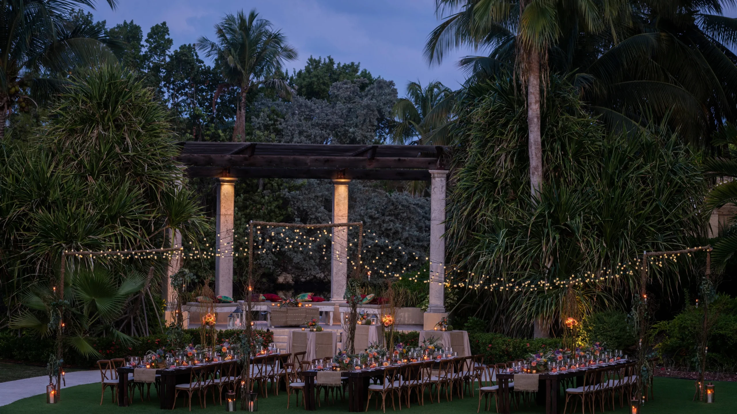 Great Lawn and resort exterior facing the Caribbean