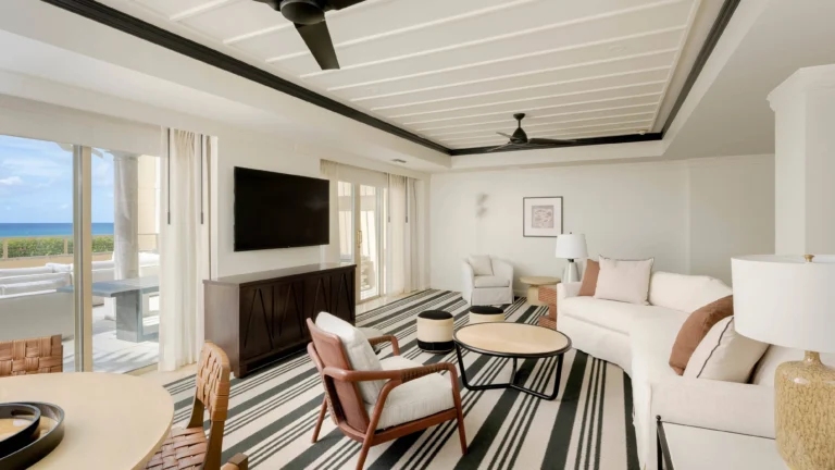 Suite living room for longer family stays