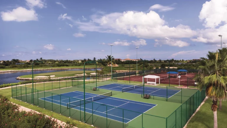Resort tennis court