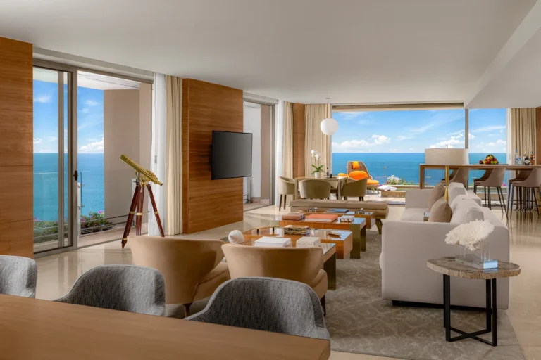 Presidential Suite oceanfront living room at Grand Velas Los Cabos